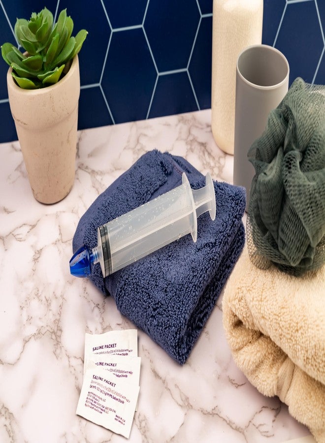 EZY DOSE Sinus and Allergy Relief Syringe, Nose Rinse Kit for Home or Travel, Nasal Irrigation for Sinus Pressure and Congestion Relief, Easy to Use, Includes 10 Saline Packets, BPA Free - Image 2